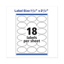 Avery® wholesale. AVERY Oval Labels With Sure Feed And Easy Peel, 1 1-2 X 2 1-2, Glossy White, 180-pack. HSD Wholesale: Janitorial Supplies, Breakroom Supplies, Office Supplies.