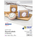 Avery® wholesale. AVERY Round Print-to-the Edge Labels With Sure Feed And Easy Peel, 2" Dia, Glossy White, 120-pk. HSD Wholesale: Janitorial Supplies, Breakroom Supplies, Office Supplies.