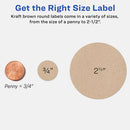 Avery® wholesale. AVERY Round Brown Kraft Print-to-the-edge Labels, 2.5" Dia, 225-pk. HSD Wholesale: Janitorial Supplies, Breakroom Supplies, Office Supplies.