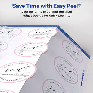 Avery® wholesale. AVERY Round Print-to-the Edge Labels With Surefeed, 2.5" Dia, Glossy White, 90-pk. HSD Wholesale: Janitorial Supplies, Breakroom Supplies, Office Supplies.