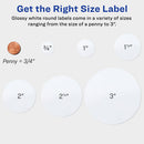 Avery® wholesale. AVERY Round Print-to-the Edge Labels With Surefeed, 2.5" Dia, Glossy White, 90-pk. HSD Wholesale: Janitorial Supplies, Breakroom Supplies, Office Supplies.