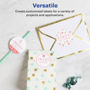 Avery® wholesale. AVERY Round Print-to-the Edge Labels With Surefeed, 2.5" Dia, Glossy White, 90-pk. HSD Wholesale: Janitorial Supplies, Breakroom Supplies, Office Supplies.