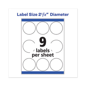 Avery® wholesale. AVERY Durable White Id Labels W- Sure Feed, 2 1-2" Dia, White, 72-pk. HSD Wholesale: Janitorial Supplies, Breakroom Supplies, Office Supplies.