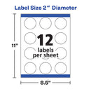 Avery® wholesale. AVERY Round Print-to-the Edge Labels With Surefeed And Easypeel, 2" Dia., Matte White, 300-pack. HSD Wholesale: Janitorial Supplies, Breakroom Supplies, Office Supplies.