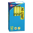 Avery® wholesale. AVERY Hi-liter Pen-style Highlighters, Chisel Tip, Fluorescent Yellow, Dozen. HSD Wholesale: Janitorial Supplies, Breakroom Supplies, Office Supplies.