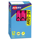 Avery® wholesale. AVERY Hi-liter Desk-style Highlighters, Chisel Tip, Fluorescent Pink, Dozen. HSD Wholesale: Janitorial Supplies, Breakroom Supplies, Office Supplies.