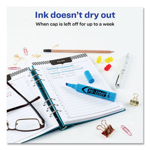 Avery® wholesale. AVERY Hi-liter Desk-style Highlighters, Chisel Tip, Fluorescent Blue, Dozen. HSD Wholesale: Janitorial Supplies, Breakroom Supplies, Office Supplies.