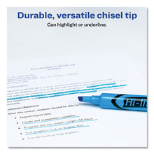 Load image into Gallery viewer, Avery® wholesale. AVERY Hi-liter Desk-style Highlighters, Chisel Tip, Fluorescent Blue, Dozen. HSD Wholesale: Janitorial Supplies, Breakroom Supplies, Office Supplies.