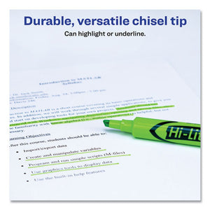 Avery® wholesale. AVERY Hi-liter Desk-style Highlighters, Chisel Tip, Fluorescent Green, Dozen. HSD Wholesale: Janitorial Supplies, Breakroom Supplies, Office Supplies.