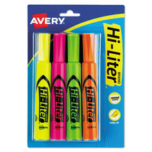 Load image into Gallery viewer, Avery® wholesale. AVERY Hi-liter Desk-style Highlighters, Chisel Tip, Assorted Colors, 4-set. HSD Wholesale: Janitorial Supplies, Breakroom Supplies, Office Supplies.