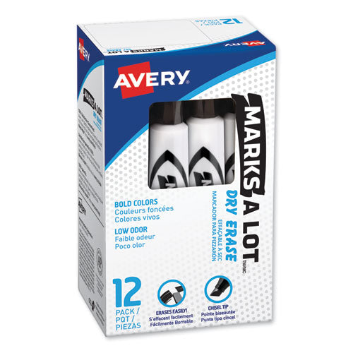 Avery® wholesale. AVERY Marks A Lot Desk-style Dry Erase Marker, Broad Chisel Tip, Black, Dozen. HSD Wholesale: Janitorial Supplies, Breakroom Supplies, Office Supplies.