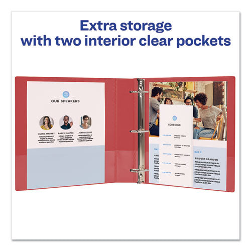 Avery® wholesale. AVERY Durable Non-view Binder With Durahinge And Slant Rings, 3 Rings, 2" Capacity, 11 X 8.5, Red. HSD Wholesale: Janitorial Supplies, Breakroom Supplies, Office Supplies.