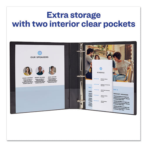 Avery® wholesale. AVERY Durable Non-view Binder With Durahinge And Slant Rings, 3 Rings, 1" Capacity, 11 X 8.5, Black. HSD Wholesale: Janitorial Supplies, Breakroom Supplies, Office Supplies.