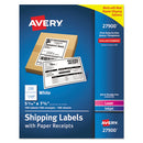 Avery® wholesale. AVERY Shipping Labels With Paper Receipt Bulk Pack, Inkjet-laser Printers, 5.06 X 7.63, White, 100-box. HSD Wholesale: Janitorial Supplies, Breakroom Supplies, Office Supplies.