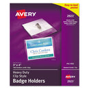 Avery® wholesale. AVERY Heavy-duty Clip-style Badge Holders, Horizontal, 4 X 3, Clear, 100-box. HSD Wholesale: Janitorial Supplies, Breakroom Supplies, Office Supplies.