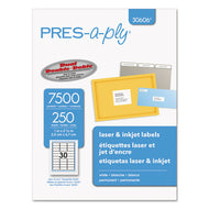 PRES-a-ply® wholesale. Labels, Laser Printers, 1 X 2.63, White, 30-sheet, 250 Sheets-box. HSD Wholesale: Janitorial Supplies, Breakroom Supplies, Office Supplies.