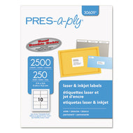 PRES-a-ply® wholesale. Labels, Laser Printers, 2 X 4, White, 10-sheet, 250 Sheets-box. HSD Wholesale: Janitorial Supplies, Breakroom Supplies, Office Supplies.