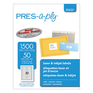 PRES-a-ply® wholesale. Labels, 0.66 X 3.44, White, 30-sheet, 50 Sheets-box. HSD Wholesale: Janitorial Supplies, Breakroom Supplies, Office Supplies.