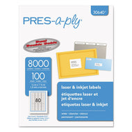 PRES-a-ply® wholesale. Labels, Inkjet-laser Printers, 0.5 X 1.75, White, 80-sheet, 100 Sheets-pack. HSD Wholesale: Janitorial Supplies, Breakroom Supplies, Office Supplies.