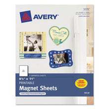 Load image into Gallery viewer, Avery® wholesale. AVERY Printable Magnet Sheets, 8.5 X 11, White, 5-pack. HSD Wholesale: Janitorial Supplies, Breakroom Supplies, Office Supplies.