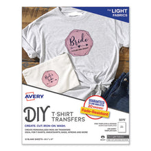 Load image into Gallery viewer, Avery® wholesale. AVERY Fabric Transfers, 8.5 X 11, White, 12-pack. HSD Wholesale: Janitorial Supplies, Breakroom Supplies, Office Supplies.