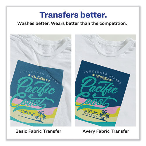 Avery® wholesale. AVERY Fabric Transfers, 8.5 X 11, White, 12-pack. HSD Wholesale: Janitorial Supplies, Breakroom Supplies, Office Supplies.
