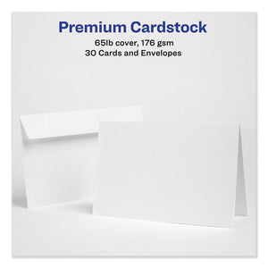 Avery® wholesale. AVERY Textured Half-fold Greeting Cards, Inkjet, 5 1-2 X 8.5, Wht, 30-bx W-envelopes. HSD Wholesale: Janitorial Supplies, Breakroom Supplies, Office Supplies.