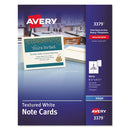 Avery® wholesale. AVERY Textured Note Cards, Inkjet, 4 1-4 X 5 1-2, Uncoated White, 50-bx W-envelopes. HSD Wholesale: Janitorial Supplies, Breakroom Supplies, Office Supplies.