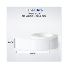 Load image into Gallery viewer, Avery® wholesale. AVERY Multipurpose Thermal Labels, 1.13 X 3.5, White, 130-roll, 2 Rolls-pack. HSD Wholesale: Janitorial Supplies, Breakroom Supplies, Office Supplies.