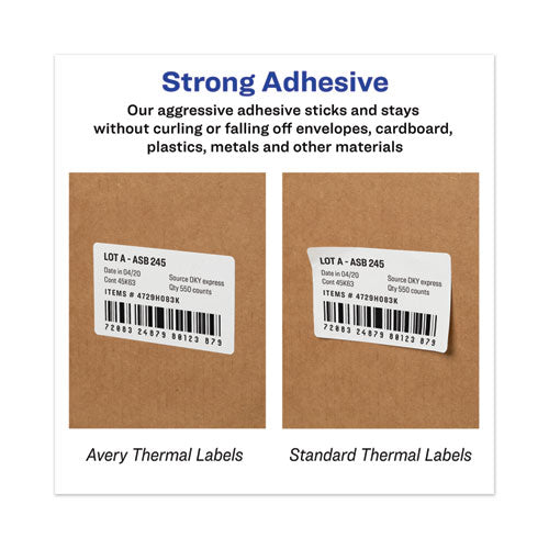 Avery® wholesale. AVERY Multipurpose Thermal Labels, 1.13 X 3.5, White, 130-roll, 2 Rolls-pack. HSD Wholesale: Janitorial Supplies, Breakroom Supplies, Office Supplies.