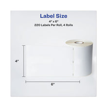 Load image into Gallery viewer, Avery® wholesale. AVERY Multipurpose Thermal Labels, 4 X 6, White, 220-roll, 4 Rolls-pack. HSD Wholesale: Janitorial Supplies, Breakroom Supplies, Office Supplies.