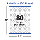 Avery® wholesale. AVERY Printable Self-adhesive Permanent Id Labels W- Sure Feed, 3-4" Dia, White 800-pk. HSD Wholesale: Janitorial Supplies, Breakroom Supplies, Office Supplies.