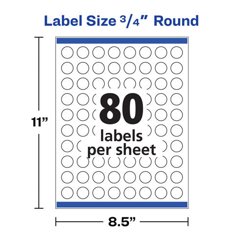 Avery® wholesale. AVERY Printable Self-adhesive Permanent Id Labels W-sure Feed, 3-4" Dia, Clear, 400-pk. HSD Wholesale: Janitorial Supplies, Breakroom Supplies, Office Supplies.