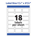 Avery® wholesale. AVERY White Dissolvable Labels W- Sure Feed, 1 1-4 X 2 3-8, White, 90-pk. HSD Wholesale: Janitorial Supplies, Breakroom Supplies, Office Supplies.