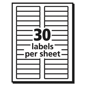 Avery® wholesale. AVERY Ecofriendly Permanent File Folder Labels, 0.66 X 3.44, White, 30-sheet, 50 Sheets-pack. HSD Wholesale: Janitorial Supplies, Breakroom Supplies, Office Supplies.