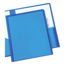 Avery® wholesale. AVERY Plastic Two-pocket Folder, 20-sheet Capacity, Translucent Blue. HSD Wholesale: Janitorial Supplies, Breakroom Supplies, Office Supplies.