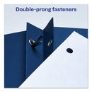 Avery® wholesale. AVERY Two-pocket Folder, Prong Fastener, Letter, 1-2" Capacity, Dark Blue, 25-box. HSD Wholesale: Janitorial Supplies, Breakroom Supplies, Office Supplies.