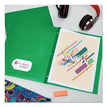 Load image into Gallery viewer, Avery® wholesale. AVERY Two-pocket Folder, Prong Fastener, Letter, 1-2&quot; Capacity, Green, 25-box. HSD Wholesale: Janitorial Supplies, Breakroom Supplies, Office Supplies.