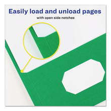 Load image into Gallery viewer, Avery® wholesale. AVERY Two-pocket Folder, Prong Fastener, Letter, 1-2&quot; Capacity, Green, 25-box. HSD Wholesale: Janitorial Supplies, Breakroom Supplies, Office Supplies.