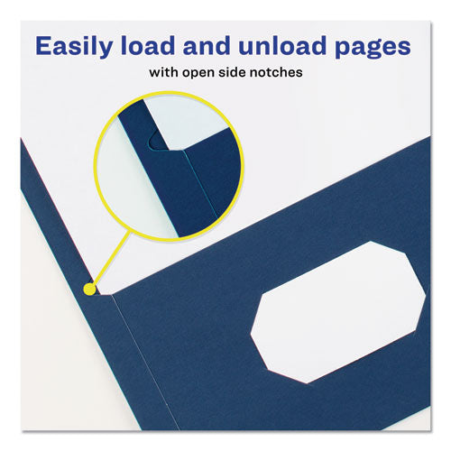 Avery® wholesale. Two-pocket Folder, 40-sheet Capacity, Dark Blue, 25-box. HSD Wholesale: Janitorial Supplies, Breakroom Supplies, Office Supplies.