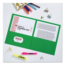 Load image into Gallery viewer, Avery® wholesale. Two-pocket Folder, 40-sheet Capacity, Green, 25-box. HSD Wholesale: Janitorial Supplies, Breakroom Supplies, Office Supplies.