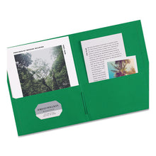 Load image into Gallery viewer, Avery® wholesale. Two-pocket Folder, 40-sheet Capacity, Green, 25-box. HSD Wholesale: Janitorial Supplies, Breakroom Supplies, Office Supplies.