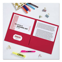 Load image into Gallery viewer, Avery® wholesale. AVERY Two-pocket Folder, 40-sheet Capacity, Red, 25-box. HSD Wholesale: Janitorial Supplies, Breakroom Supplies, Office Supplies.