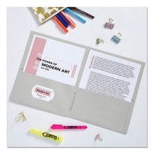 Load image into Gallery viewer, Avery® wholesale. Two-pocket Folder, 40-sheet Capacity, Gray, 25-box. HSD Wholesale: Janitorial Supplies, Breakroom Supplies, Office Supplies.
