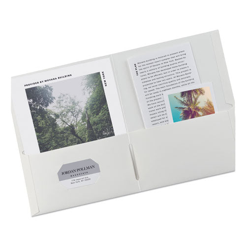 Avery® wholesale. AVERY Two-pocket Folder, 40-sheet Capacity, White, 25-box. HSD Wholesale: Janitorial Supplies, Breakroom Supplies, Office Supplies.
