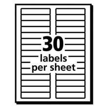 Load image into Gallery viewer, Avery® wholesale. AVERY Ecofriendly Permanent File Folder Labels, 0.66 X 3.44, White, 30-sheet, 25 Sheets-pack. HSD Wholesale: Janitorial Supplies, Breakroom Supplies, Office Supplies.