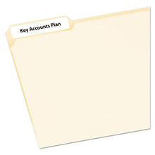 Load image into Gallery viewer, Avery® wholesale. AVERY Ecofriendly Permanent File Folder Labels, 0.66 X 3.44, White, 30-sheet, 25 Sheets-pack. HSD Wholesale: Janitorial Supplies, Breakroom Supplies, Office Supplies.