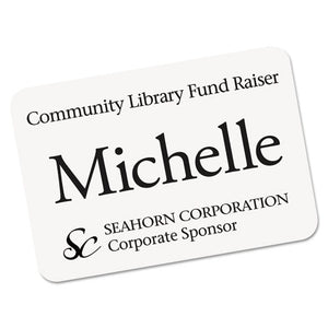 Avery® wholesale. AVERY Ecofriendly Adhesive Name Badge Labels, 3.38 X 2.33, White, 80-pack. HSD Wholesale: Janitorial Supplies, Breakroom Supplies, Office Supplies.