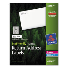 Load image into Gallery viewer, Avery® wholesale. AVERY Ecofriendly Mailing Labels, Inkjet-laser Printers, 0.5 X 1.75, White, 80-sheet, 100 Sheets-pack. HSD Wholesale: Janitorial Supplies, Breakroom Supplies, Office Supplies.