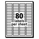Avery® wholesale. AVERY Ecofriendly Mailing Labels, Inkjet-laser Printers, 0.5 X 1.75, White, 80-sheet, 100 Sheets-pack. HSD Wholesale: Janitorial Supplies, Breakroom Supplies, Office Supplies.
